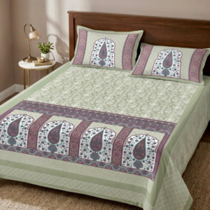 Ethereal Sage & Rose ✨ | Premium Heritage Paisley Bedsheet